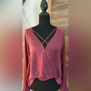 Olivaceous Deep Purple Blouse